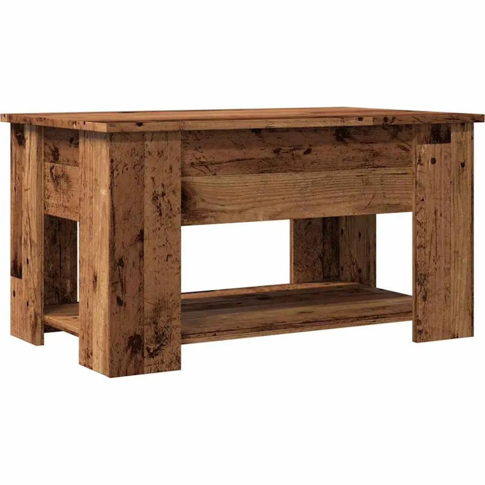 vidaXL Salontafel 79x49x41 cm bewerkt hout oud houtkleurig bruin, foto 3