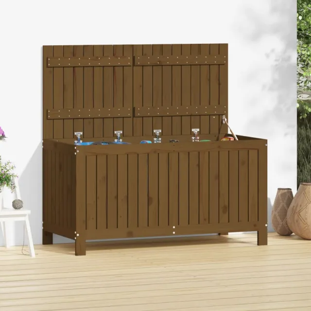 vidaXL Tuinbox 121x55x64 cm massief grenenhout honingbruin bruin, foto 2