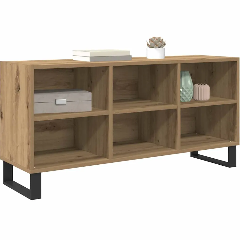 vidaXL TV-kast 103,5 x 30 x 50 cm Artisan Eiken Bewerkt hout Bruin