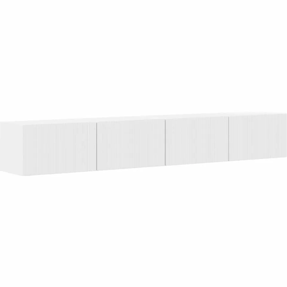 vidaXL TV Wandkast 2 st Glanzend Wit Bewerkt hout, foto 3