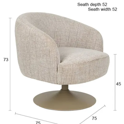 Housecraft Living fauteuil Renate naturel, foto 3