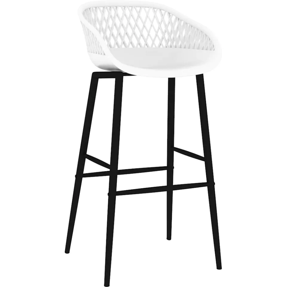 vidaXL Barstoelen 4 st wit, foto 2