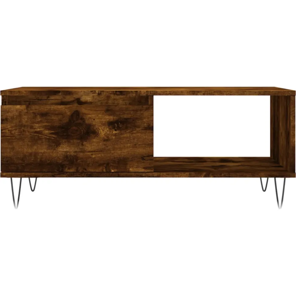 vidaXL Salontafel 90x50x36,5 cm bewerkt hout gerookt eikenkleurig, foto 3