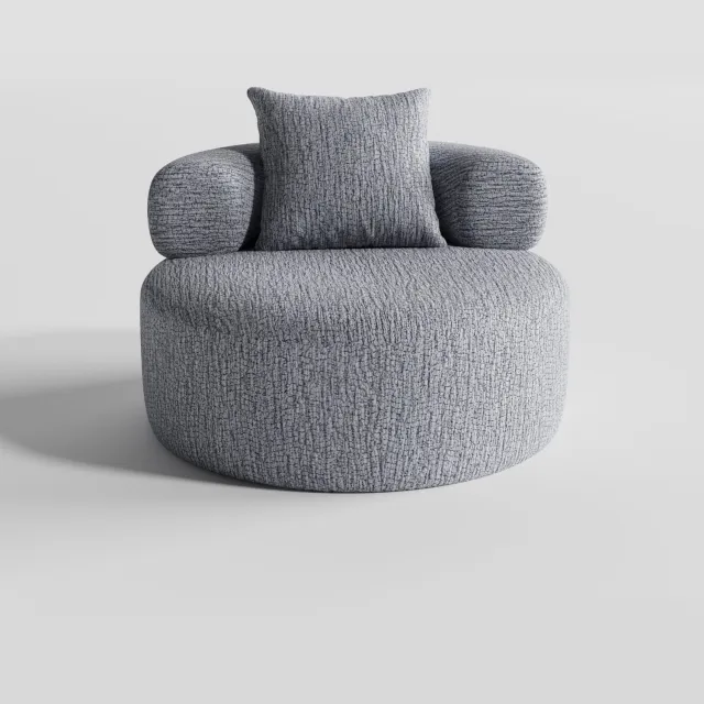in& out door furniture 100 cm zitzak voor volwassenen, ronde luie loungestoel, met 1 kussen, hoogdichte schuimvulling, indoor eenpersoons sofa-stoel, eenpersoons gaming sofa-stoel, voor woonkamer, slaapkamer en werkkamer, grijs