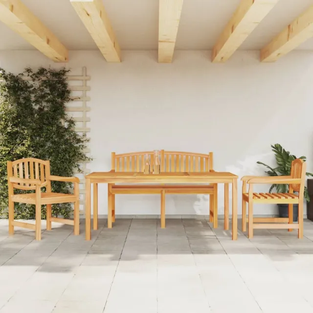 vidaXL 4-delige Tuinset massief teakhout bruin, foto 2