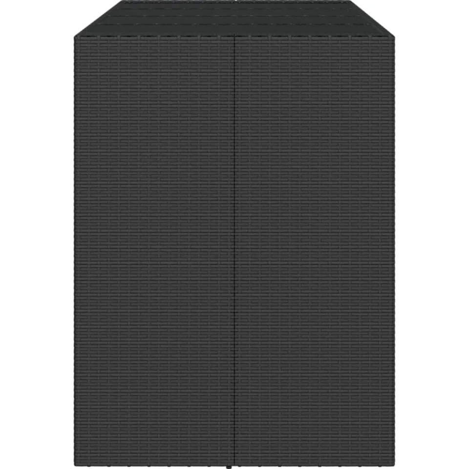 vidaXL Bartafel met glazen blad 145x80x110 cm poly rattan zwart, foto 4