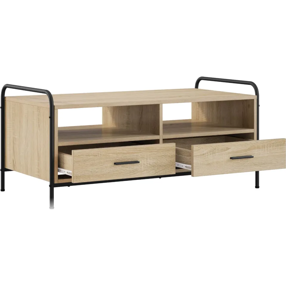 vidaXL Salontafel Sonoma Eiken 99,5 x 49 x 46 cm Bewerkt hout Bruin