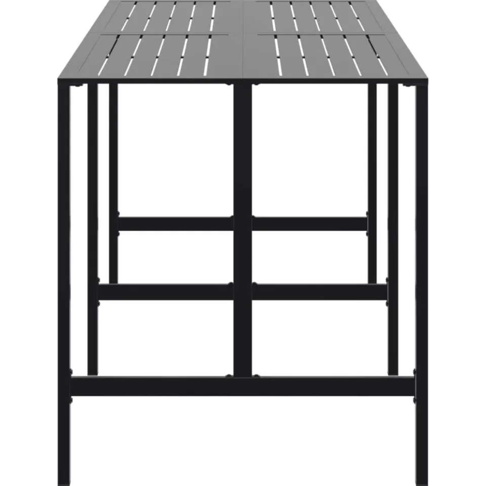 vidaXL Bartafel 200x100x110 cm gepoedercoat staal zwart, foto 4