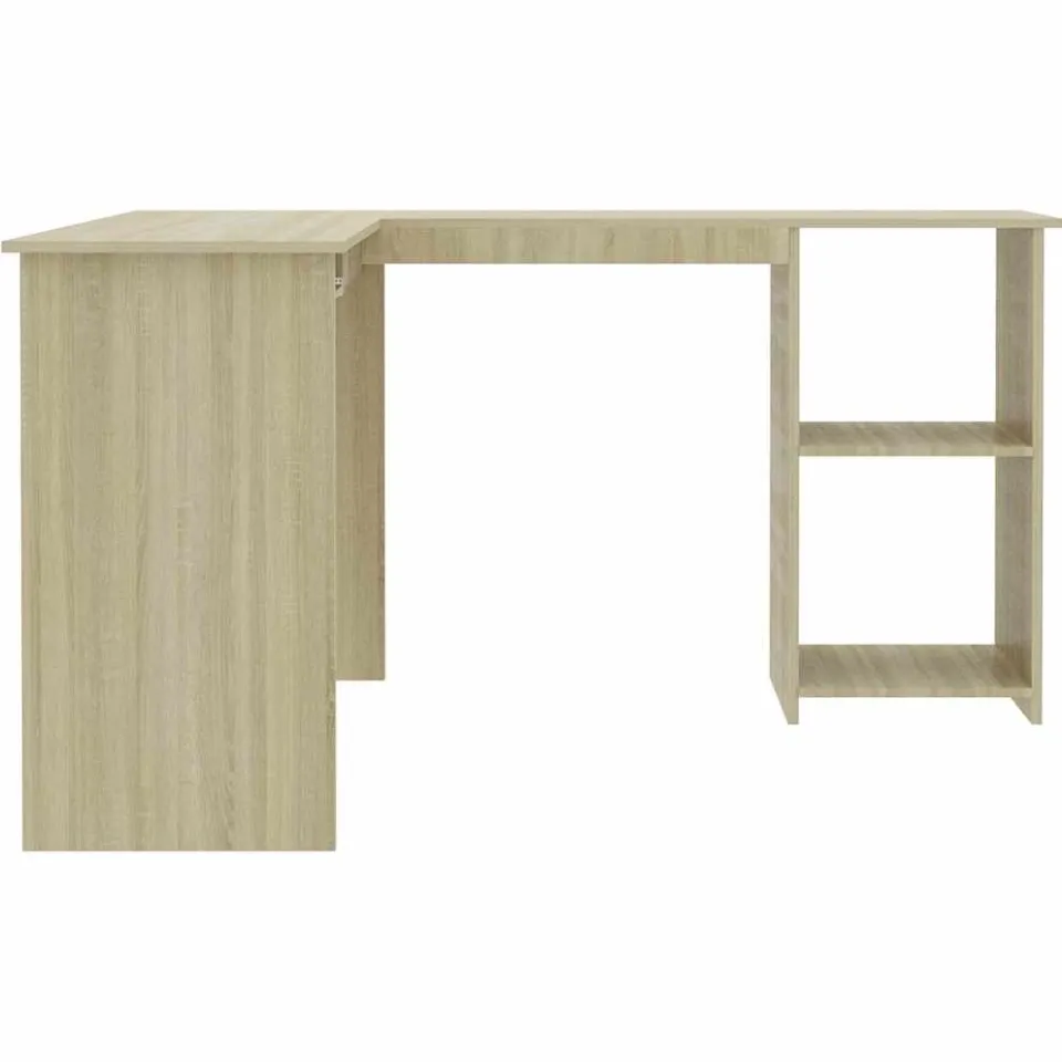 vidaXL Hoekbureau L-vormig 120x140x75cm bewerkt hout sonoma eikenkleur, foto 3
