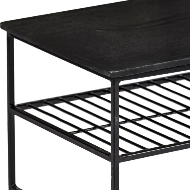 Livingfurn Salontafel Dian Zwart - 40x90x35cm - Marmer Multicollour