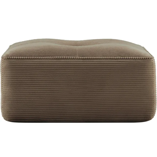 REDOM Ottoman - 32D schuimvulling - Rechthoekige vorm - Gestoffeerd - Voor binnen - Stof - Bruin - 92 x 73 x 40 cm Brown