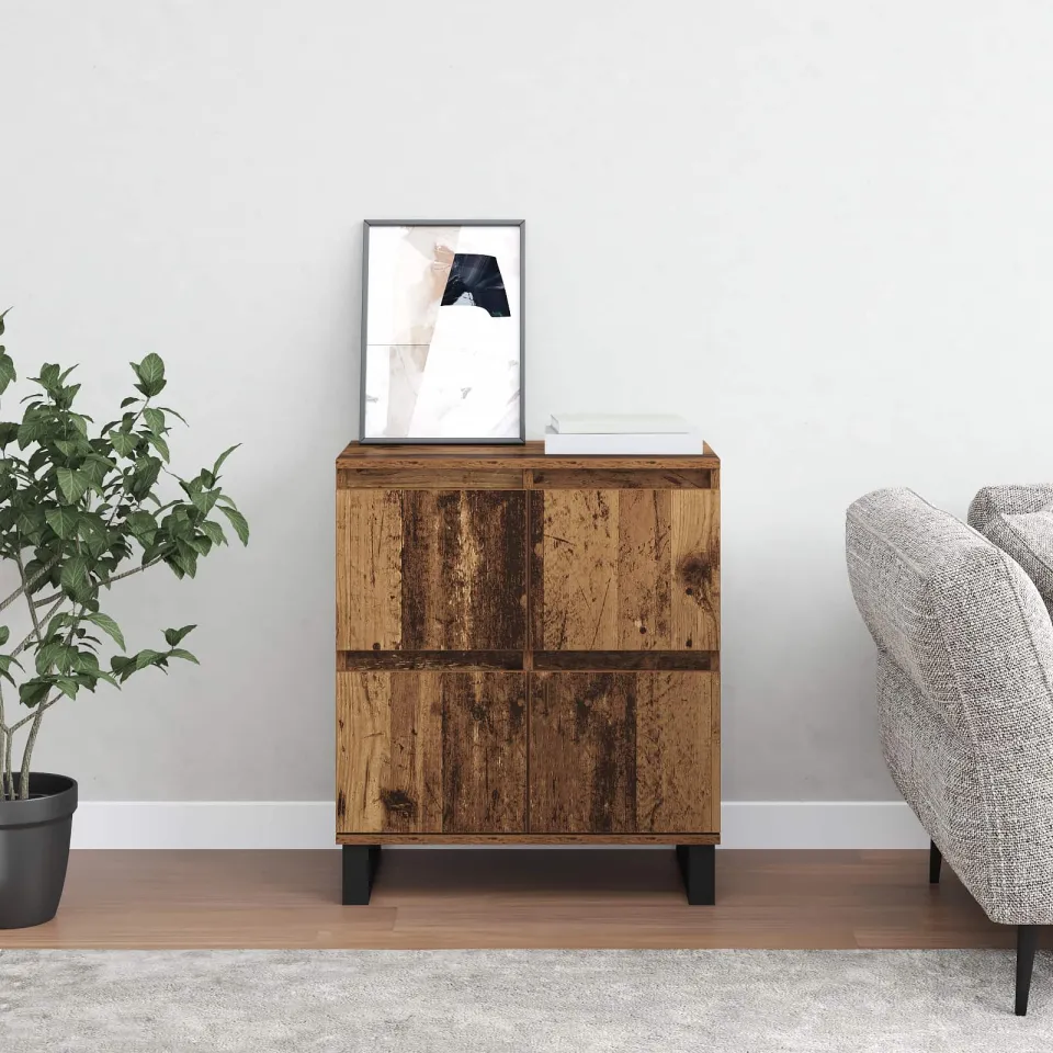 vidaXL Dressoir Oudhout 60 x 35 x 70 cm bruin, foto 3