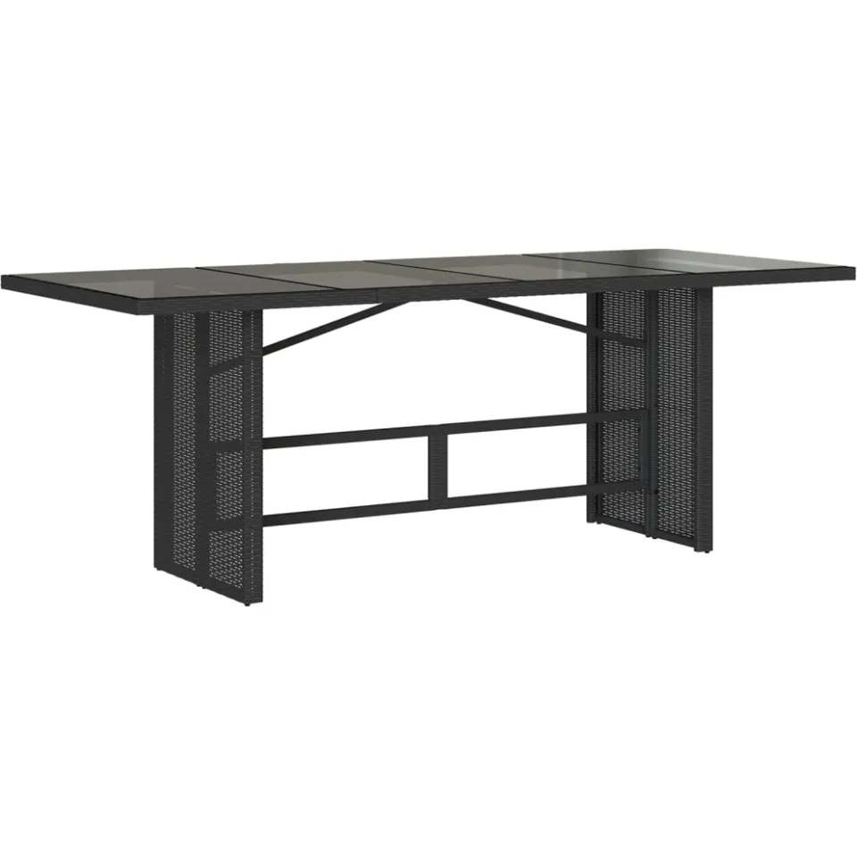 vidaXL 9-delige Tuinset poly rattan zwart, foto 4