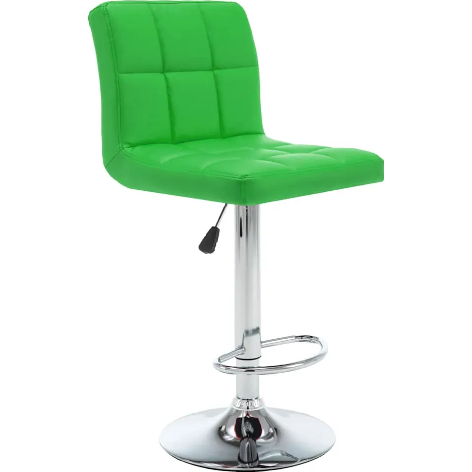 vidaXL Barkrukken 2 st kunstleer groen, foto 2