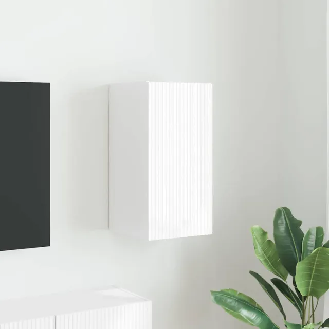 vidaXL TV Wandkast 30 x 31 x 60 cm Glanzend Wit Bewerkt hout, foto 2