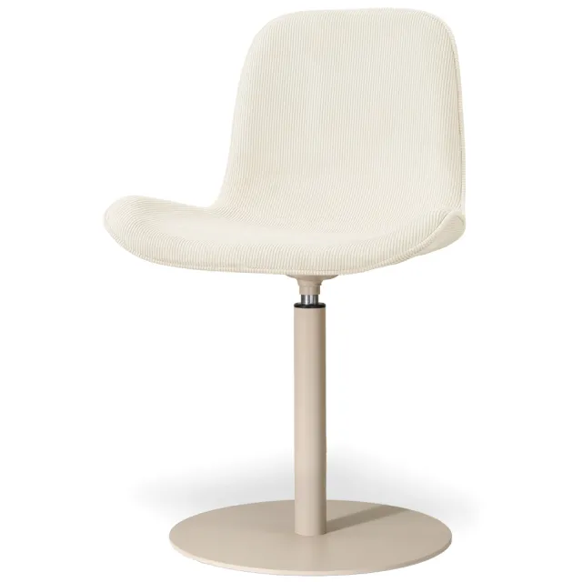 Nolon Niva-Fé draaibare tulp eetkamerstoel rib beige - beige onderstel