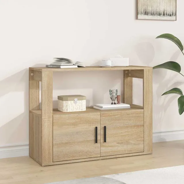vidaXL Dressoir 80x30x60 cm bewerkt hout sonoma eikenkleurig, foto 2