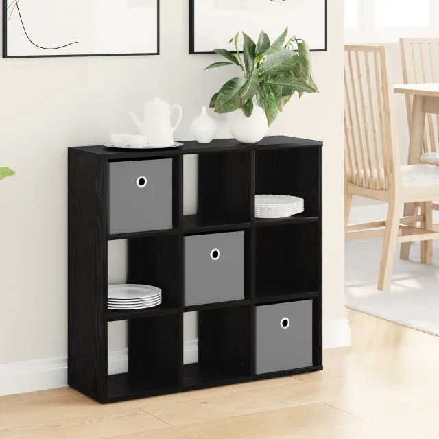 vidaXL Dressoir Zwart Eiken 73,5 x 24 x 69,5 cm