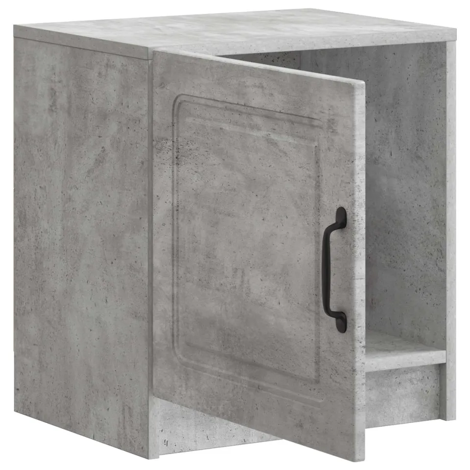vidaXL Nachtkastje Betongrijs 43 x 34,5 x 47 cm Bewerkt hout grijs, foto 4