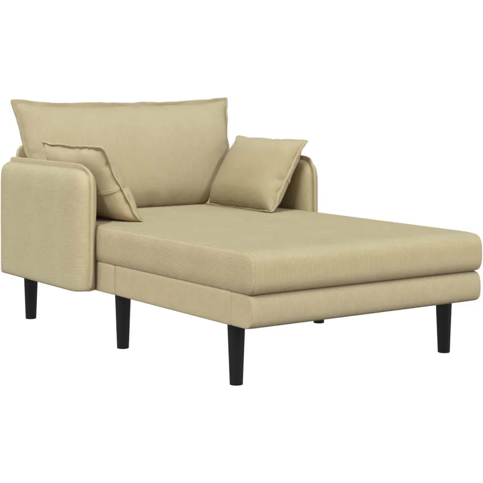 vidaXL Grote chaise longue Grijs groen Katoenen stof, foto 3