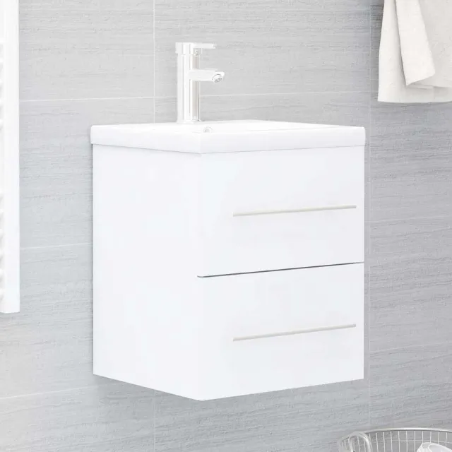vidaXL Wastafelkast 41x38,5x48 cm bewerkt hout wit, foto 2
