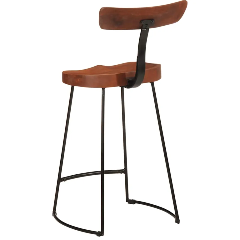 vidaXL Barkrukken 2 st 49x43x88 cm massief mangohout bruin, foto 4