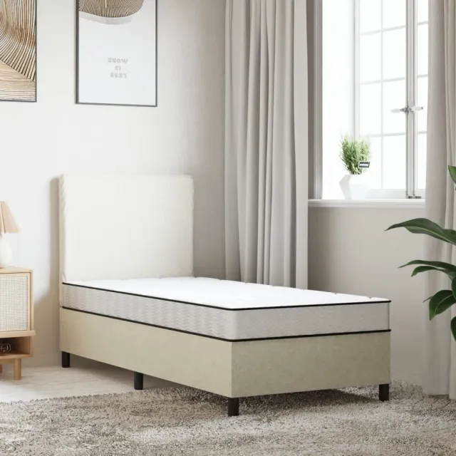 vidaXL Schuimmatras middelzacht 90x190 cm Single Size Wit