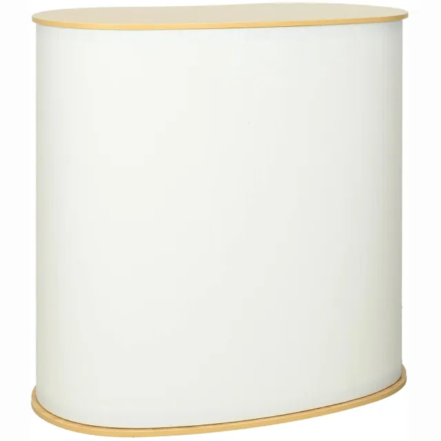 vidaXL Beursbalie - Lichtbruin - en - wit - 90 - x - 48 - x - 93 cm - Bewerkt - hout - en - PP Lichtbruin en wit