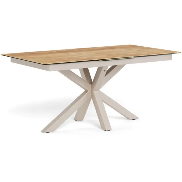 Giga Living Eettafel Luno Keramiek Eiken Grijs 168-210cm - Giga Living Naturel