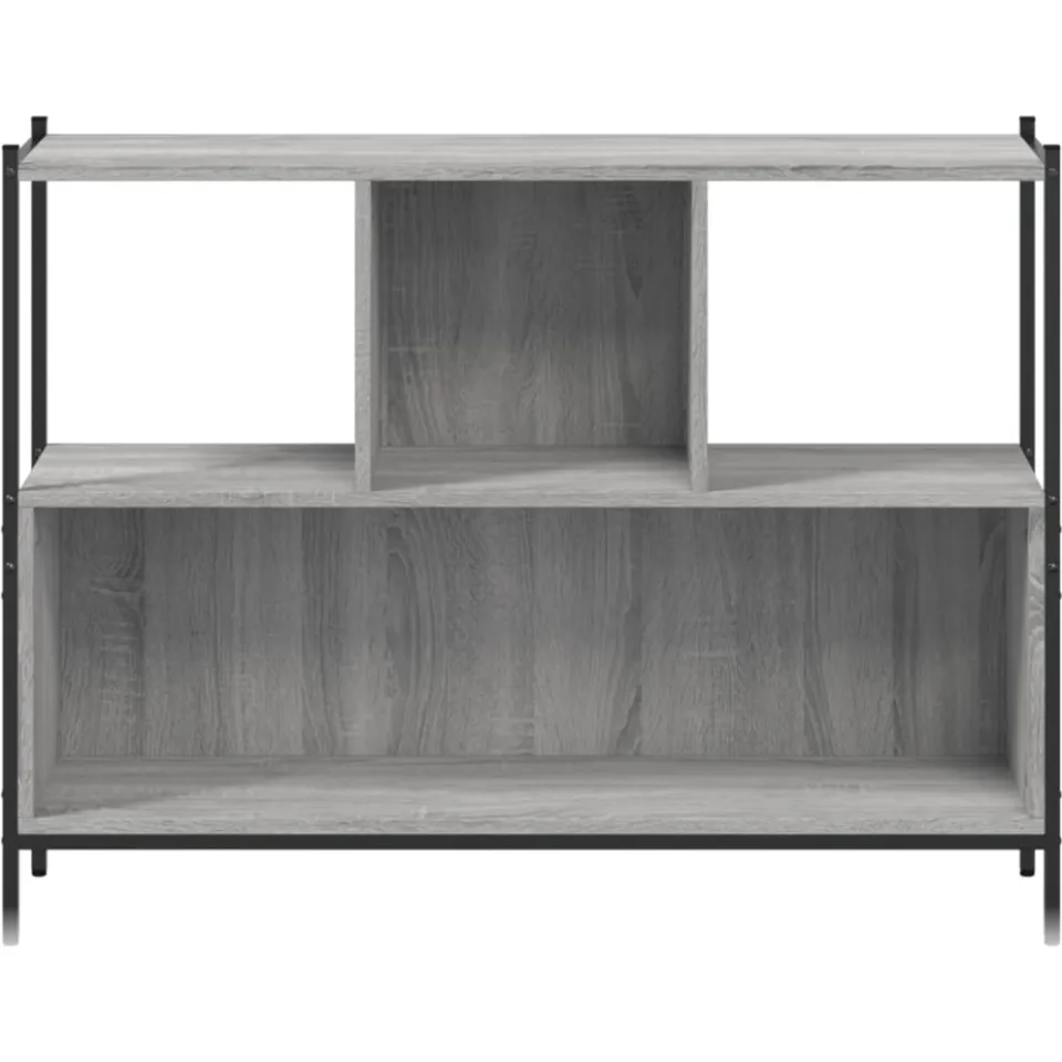 vidaXL Boekenkast 102x28x77,5 cm bewerkt hout grijs sonoma eikenkleur, foto 4