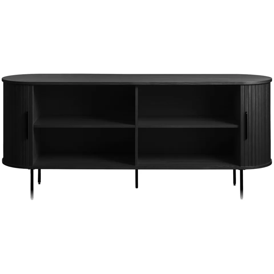 Olivine Lenn houten dressoir zwart eiken - 180 x 45 cm, foto 3