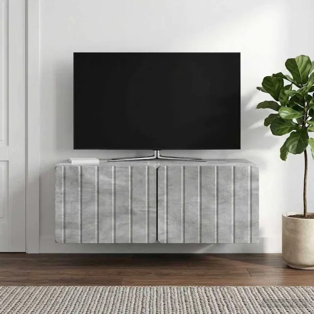 vidaXL Wandbeugel TV-kast 78,5 x 41 x 30 cm Betongrijs Bewerkt hout