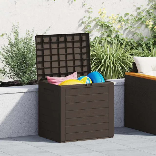 vidaXL Tuinbox 58,5x46x55 cm polypropeen bruin, foto 2
