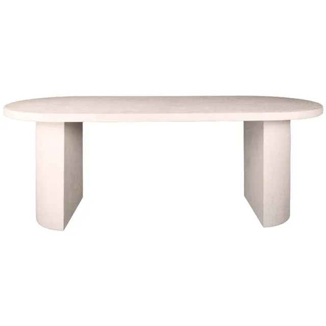 AnLi Style Eetkamertafel arch stone 215x90cm Wit