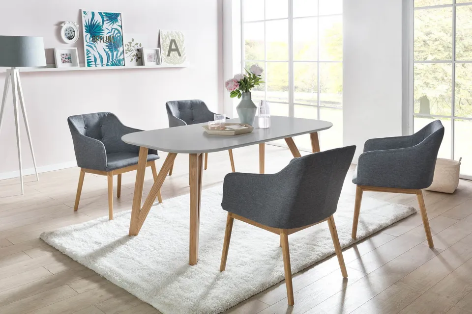 eettafel Nikolaj grijs, foto 4