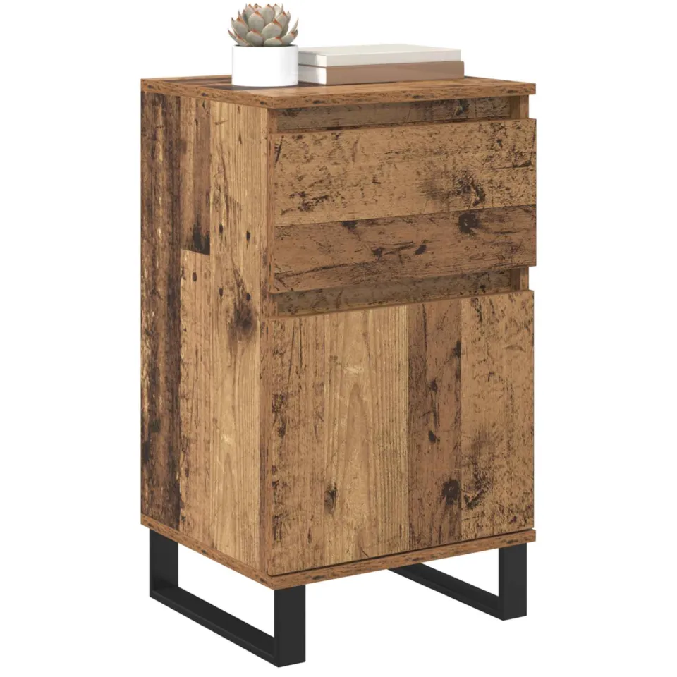 vidaXL Dressoir Oud hout 35 x 40 x 70 cm Bewerkt hout Bruin