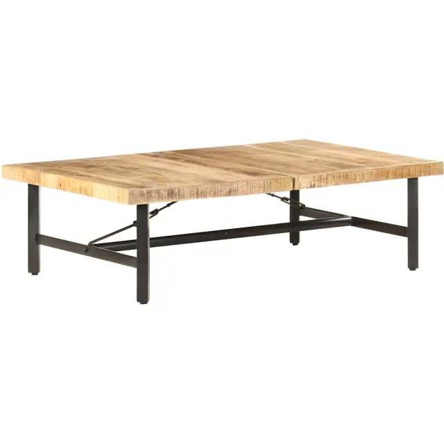 vidaXL Salontafel 142x90x42 cm massief mangohout Bruin