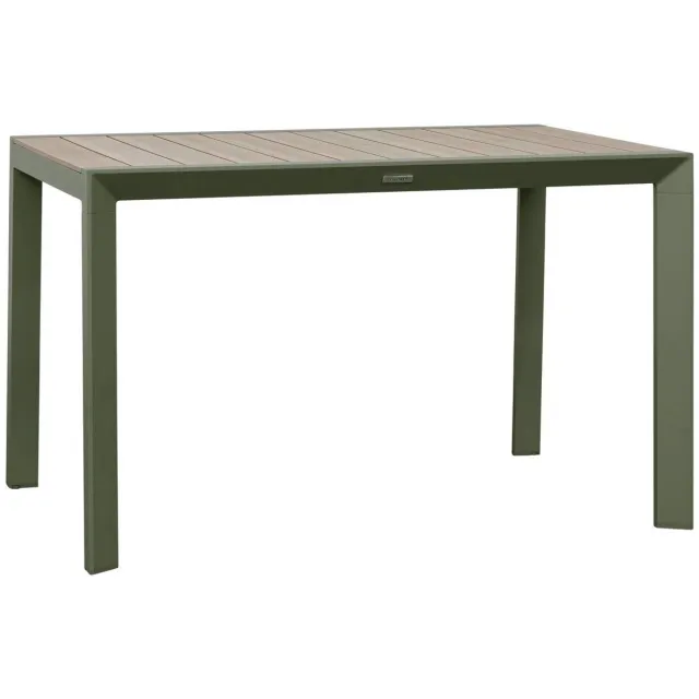 Hespéride Tuintafel voor 4 personen van aluminium met houtlook ÉVASION Beige vert laurier