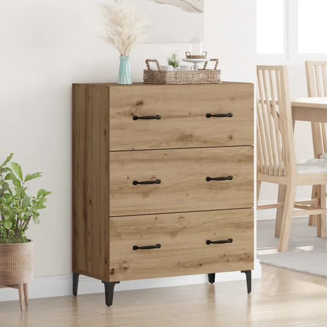 vidaXL Dressoir Artisan Eiken 69,5 x 34 x 90 cm, foto 2