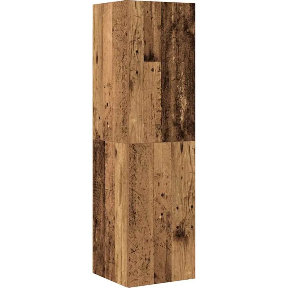 vidaXL 4-delig Tv-meubelset wandmontage bewerkt hout oud houtkleurig bruin, foto 3