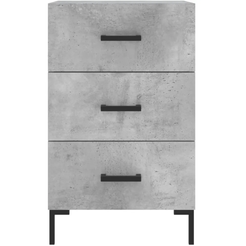 vidaXL Nachtkastje 40x40x66 cm bewerkt hout betongrijs grijs