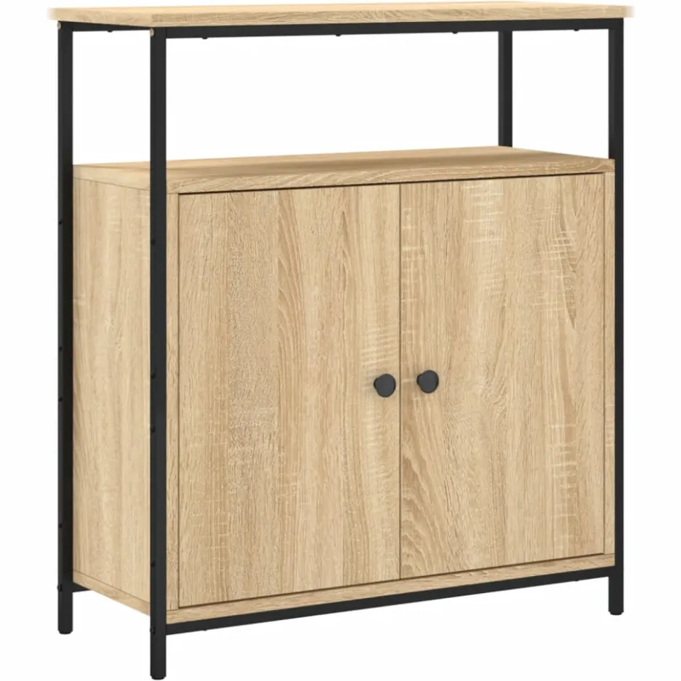 vidaXL Dressoir Sonoma Eiken 70x30x80 cm Bewerkt Hout, foto 3
