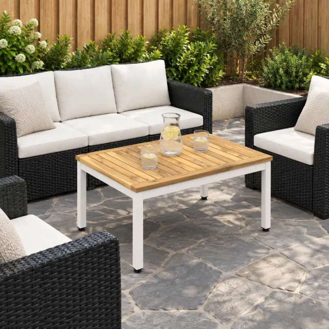 vidaXL Salontafel NAARDEN Witgewassen 49 x 68,5 x 36 cm Bruin