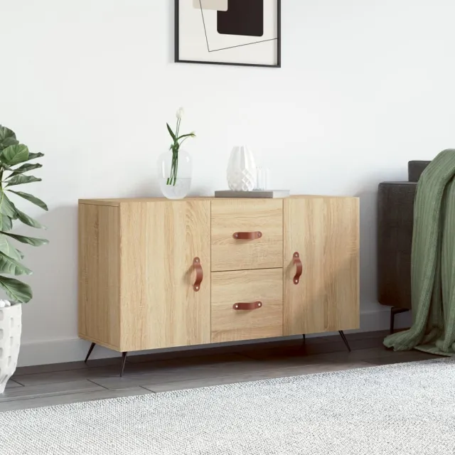 vidaXL Dressoir 100x36x60 cm bewerkt hout sonoma eikenkleurig, foto 2