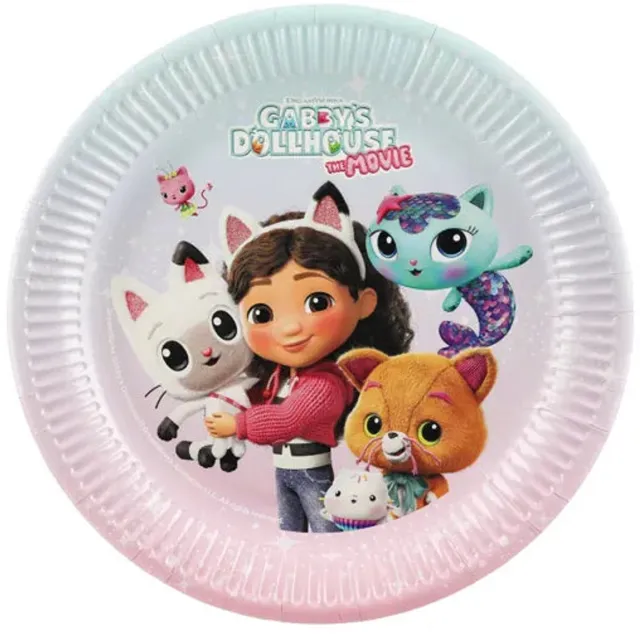 Party Deco Borden Gabby's Dollhouse The Movie 23cm (6st) Multikleur - Print