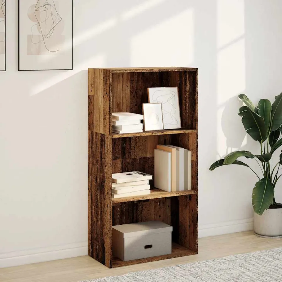 vidaXL Boekenkast 60x30x114 cm bewerkt hout oud houtkleurig bruin, foto 2