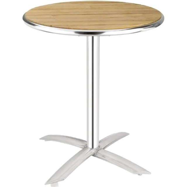 Bolero ronde tafel met kantelbaar essenhouten blad 60cm Bruin