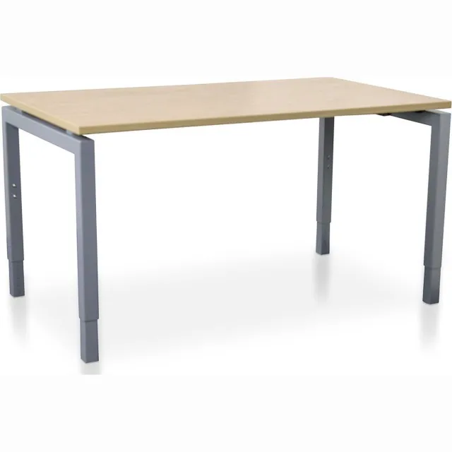Start Nevada Rechthoek bureau instelbaar | Start Nevada | 120 x 80 cm | Frame aluminium - blad wild peren Aluminium frame - wildperen blad
