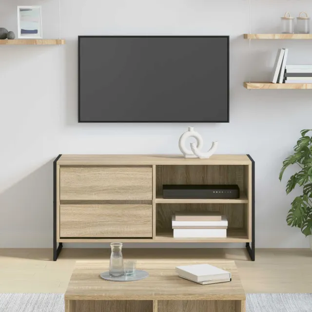 vidaXL TV-kast 100 x 36 x 49,5 cm Sonoma Eiken Bewerkt hout, foto 2