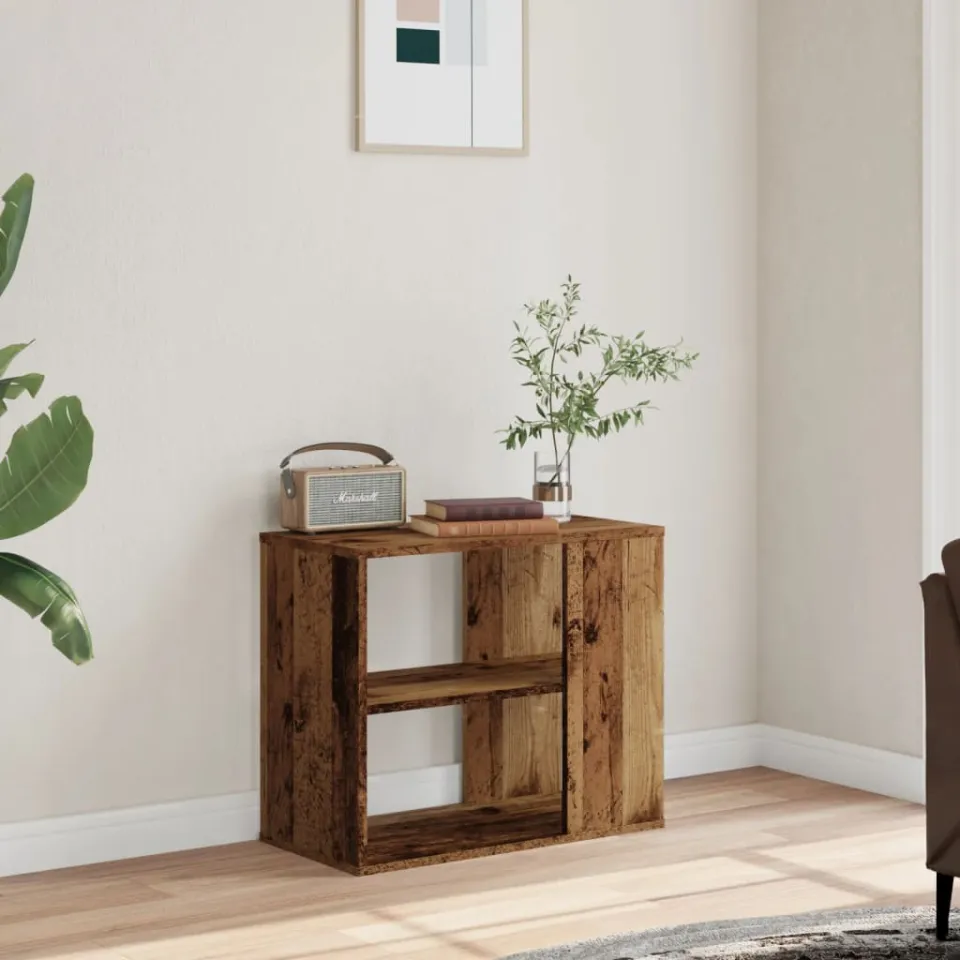 vidaXL Bijzetkast 60x30x50 cm bewerkt hout oud houtkleurig bruin, foto 2